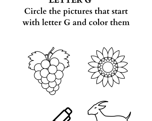 Letter coloring G