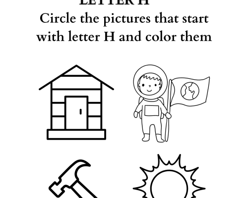 Letter coloring H
