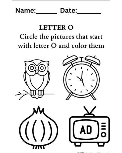 Letter coloring O