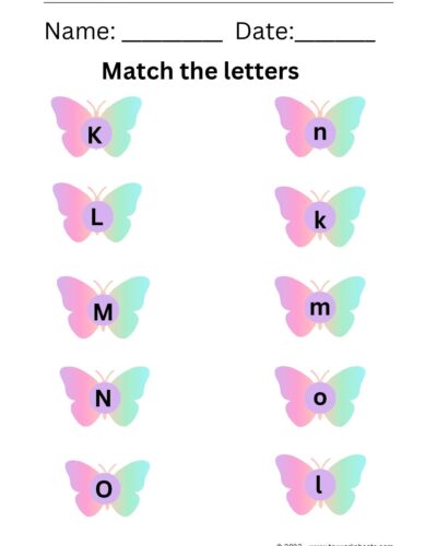 Match the Lowercase Alphabet  – Set 3