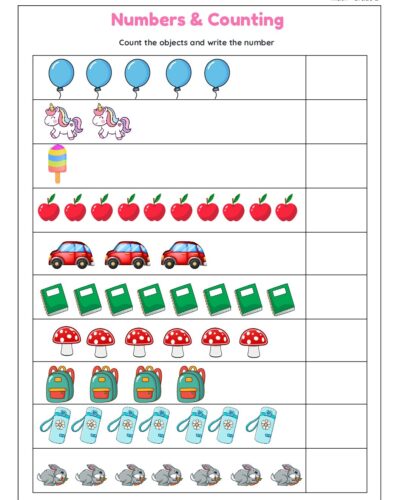 Count the Objects and Write the Number