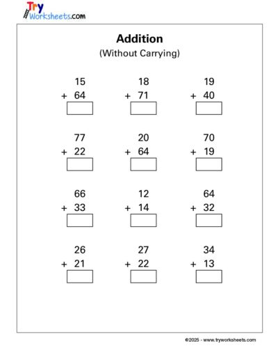 Math – Grade 1: Addition Worksheet