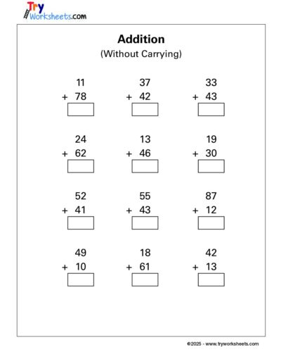Math – Grade 1: Addition Worksheets