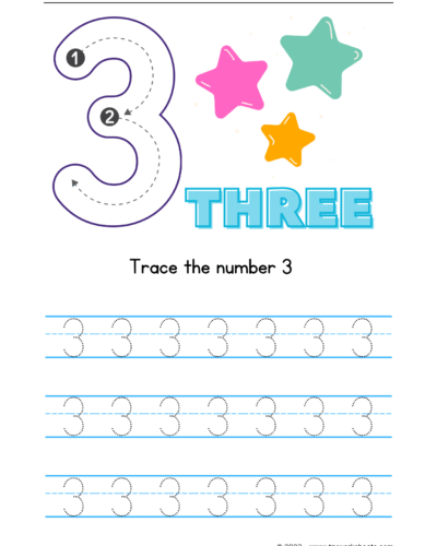 Number-3-Tracing