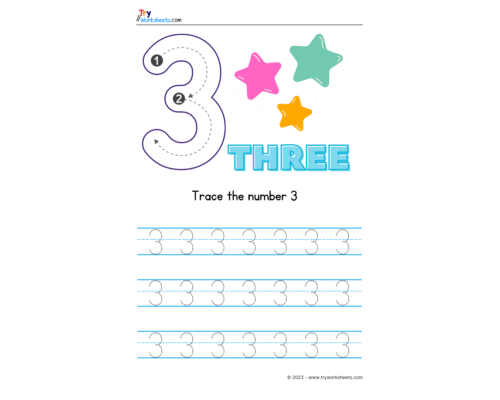 Number-3-Tracing