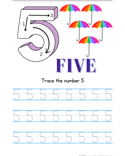 Number-5-Tracing