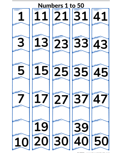 Numbers 1-50