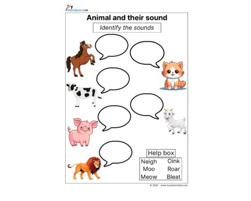 Science Grade 2 Worksheet Animals And Their Sound