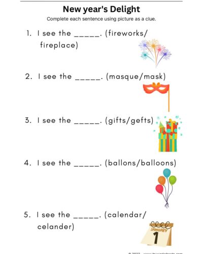 New Year – Complete the sentences