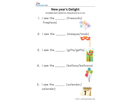 New Year – Complete the sentences