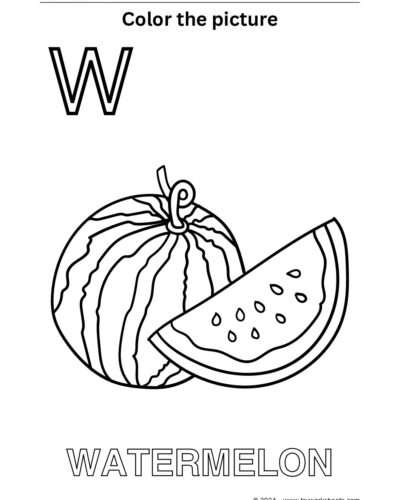 Color the Picture – W