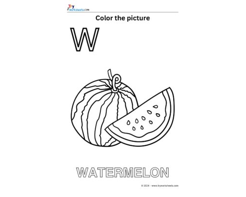 Color the Picture – W