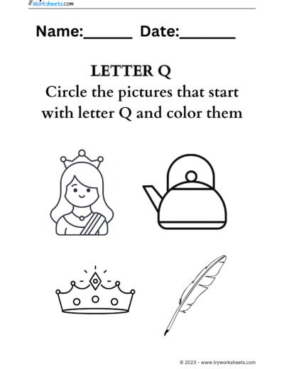 Letter coloring Q