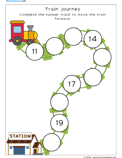 Math Learning Numbers 11 to 20 – Missing Numbers