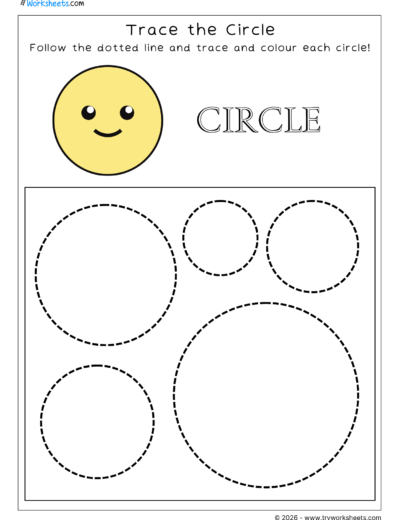 LKG Shapes Worksheets – Circle