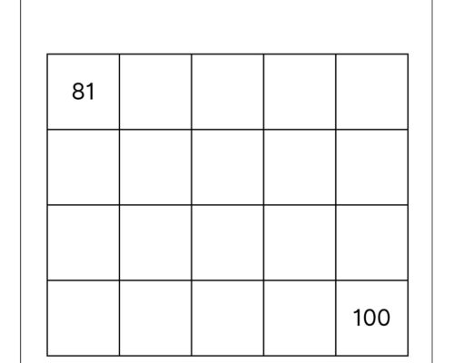Missing Numbers: Fill in Numbers 81 to 100