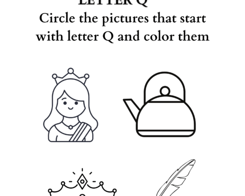 Letter coloring Q