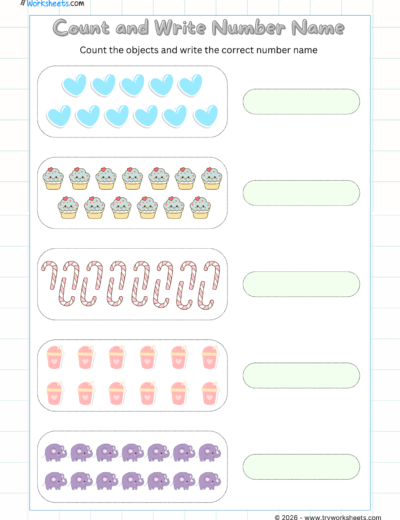 Numbers & Counting Worksheets for UKG