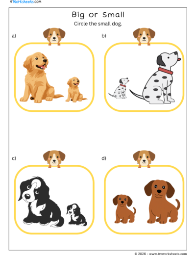 Big or Small Math Worksheets for Kids-1