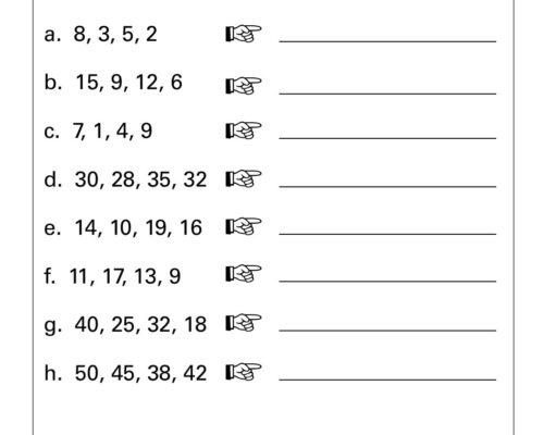 Math – Grade 1: Descending Order Worksheet | Arrange Numbers
