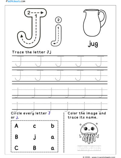 English Letter Tracing Worksheets – A to Z Printable Practice