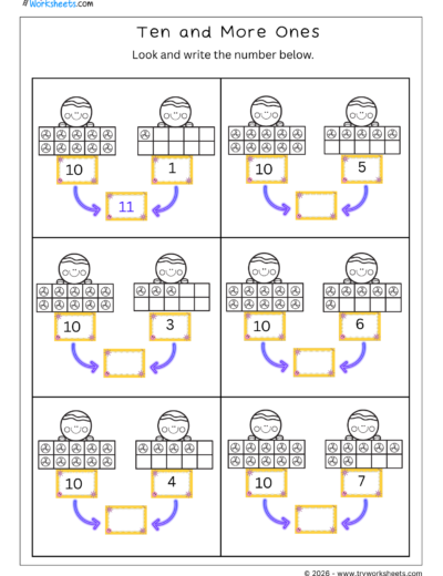 Place Value – Ten and More Ones – A