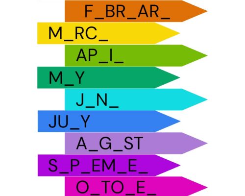 Fill the months name