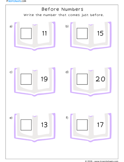 Learning Numbers- Before Numbers