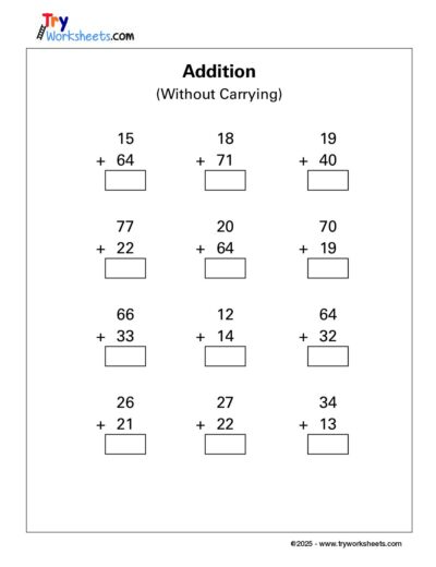 Math – Grade 1: Addition Worksheet