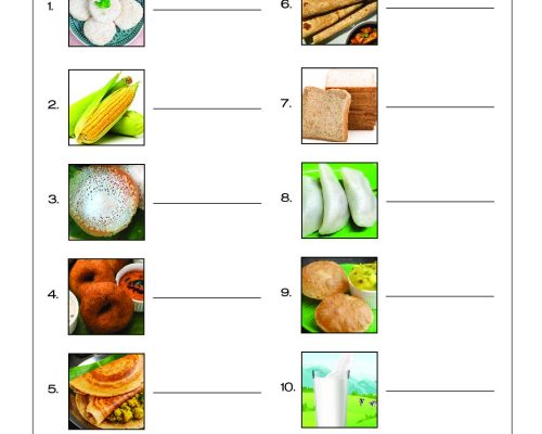 Tamil – Grade 2 Worksheet – Look at the Picture and Write the Name