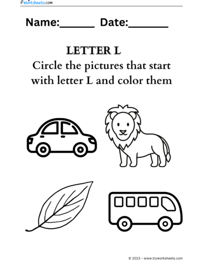 Letter coloring L