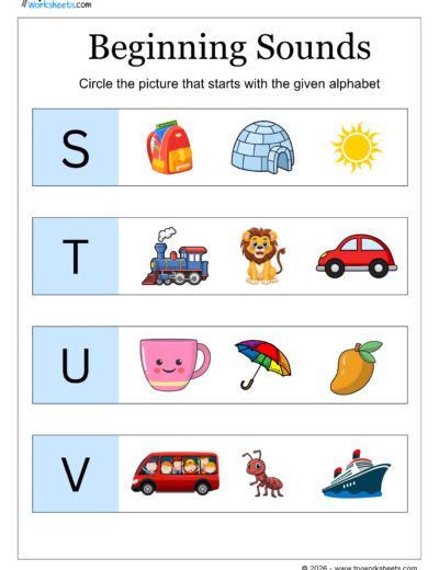 Beginning Sounds in Phonics