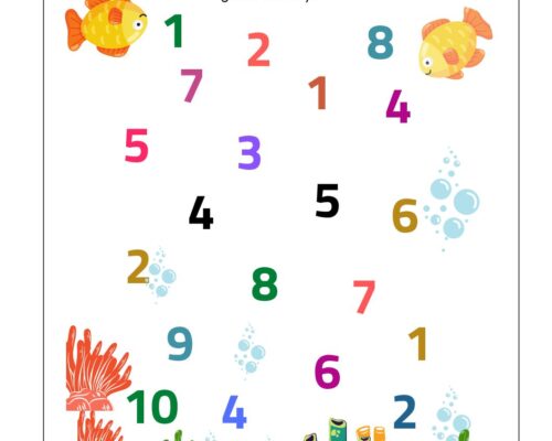 Math KG Worksheet – Number Trail