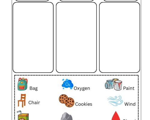 Science Grade 3 Worksheets -Identify state of matter