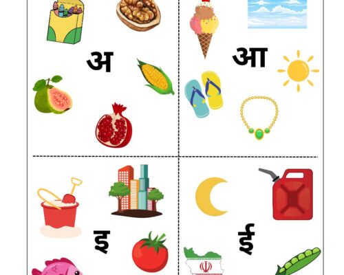 Hindi Worksheets – Identifying Swar 1