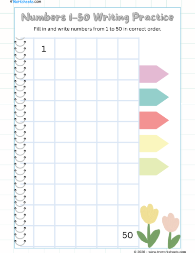 Numbers & Counting Worksheets for UKG