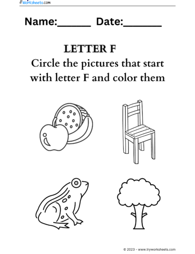 Letter coloring F