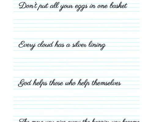 English Cursive Writing – 4