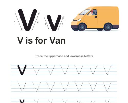 Tracing  Letter – V