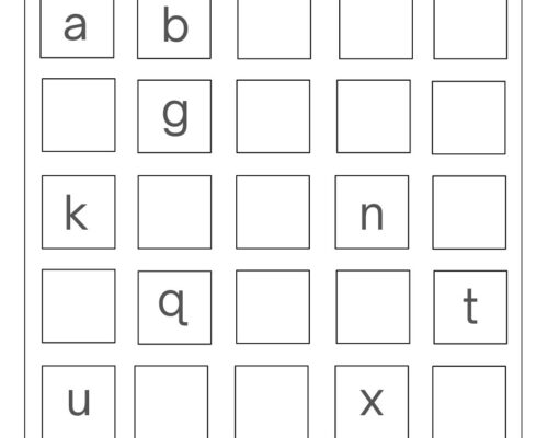 Missing Letters Worksheets – Write the Missing Letter in Lowercase