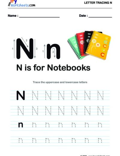 Tracing  Letter – N