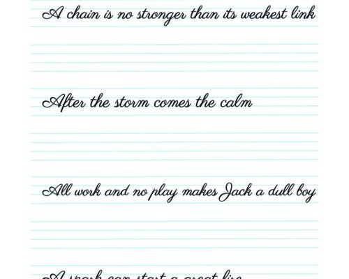 English Cursive Writing – 8