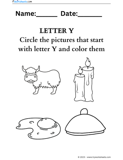 Letter coloring Y