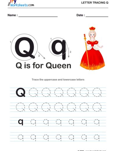 Tracing  Letter – Q