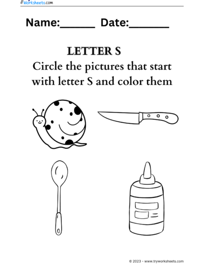 Letter coloring S