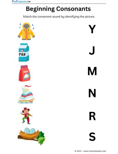 English – Grammar  – Beginning Consonants-5