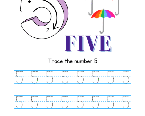 Number-5-Tracing