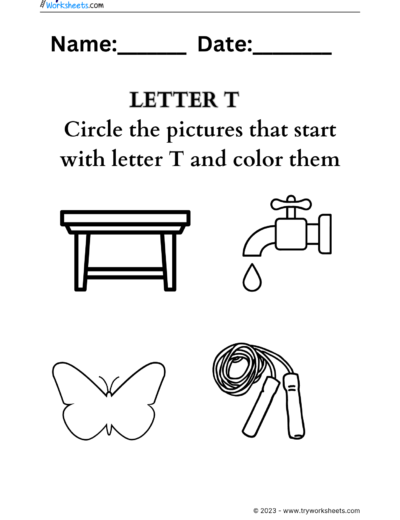 Letter coloring T