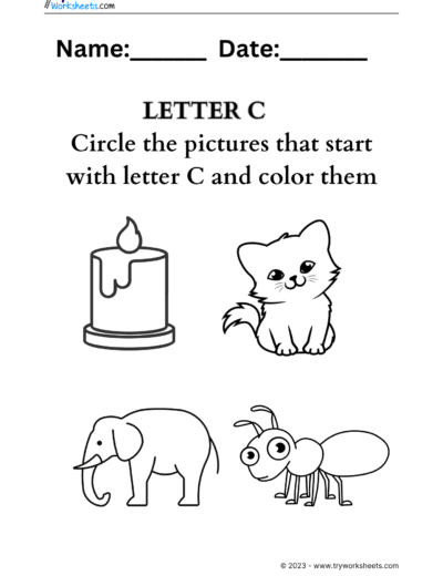 Letter coloring C