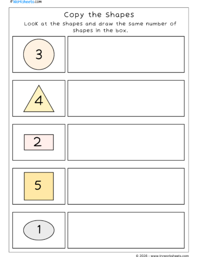 Shapes Worksheets for Kids